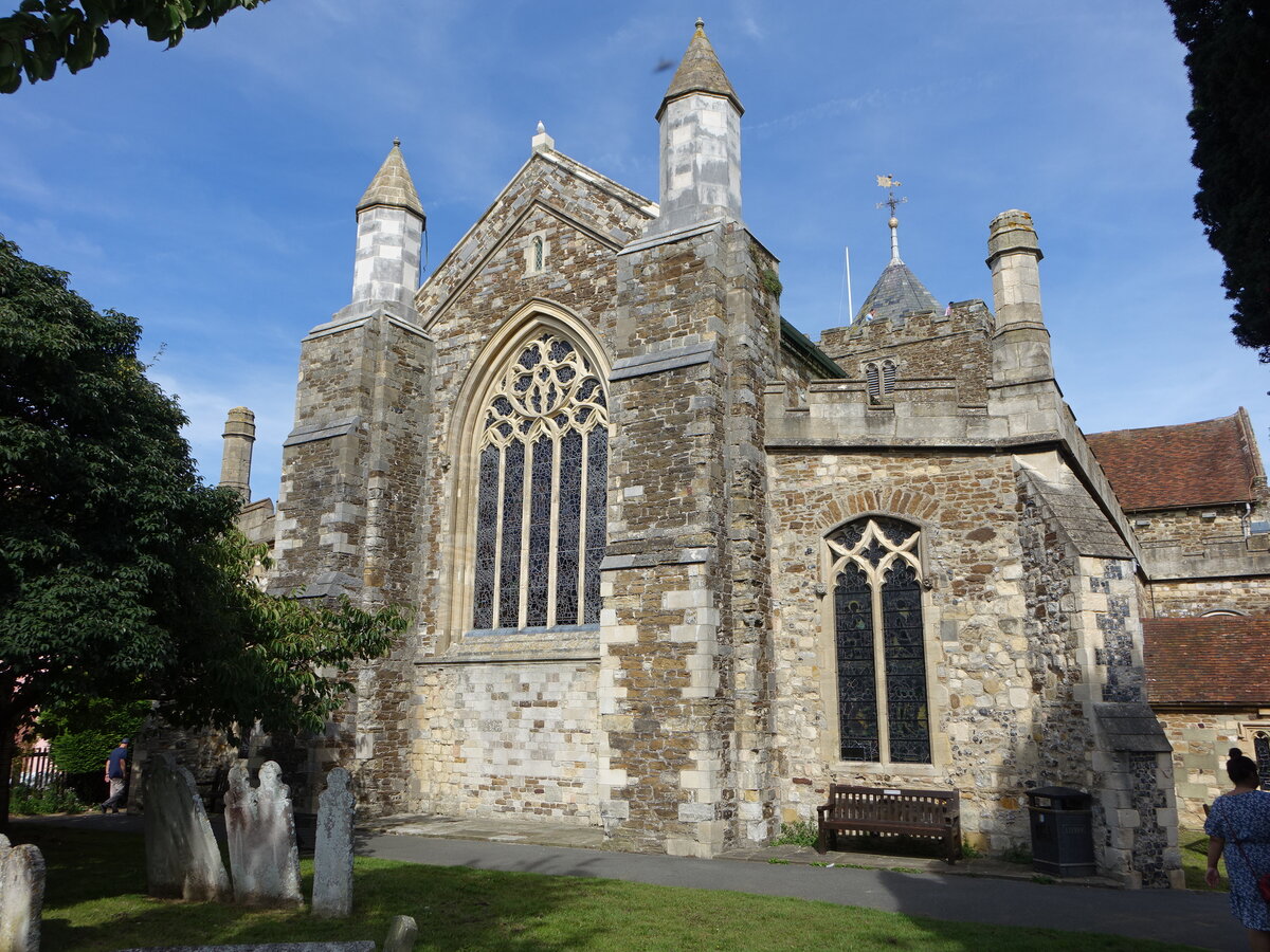 Rye, Pfarrkirche St. Mary, erbaut im 12. Jahrhundert (03.09.2023)