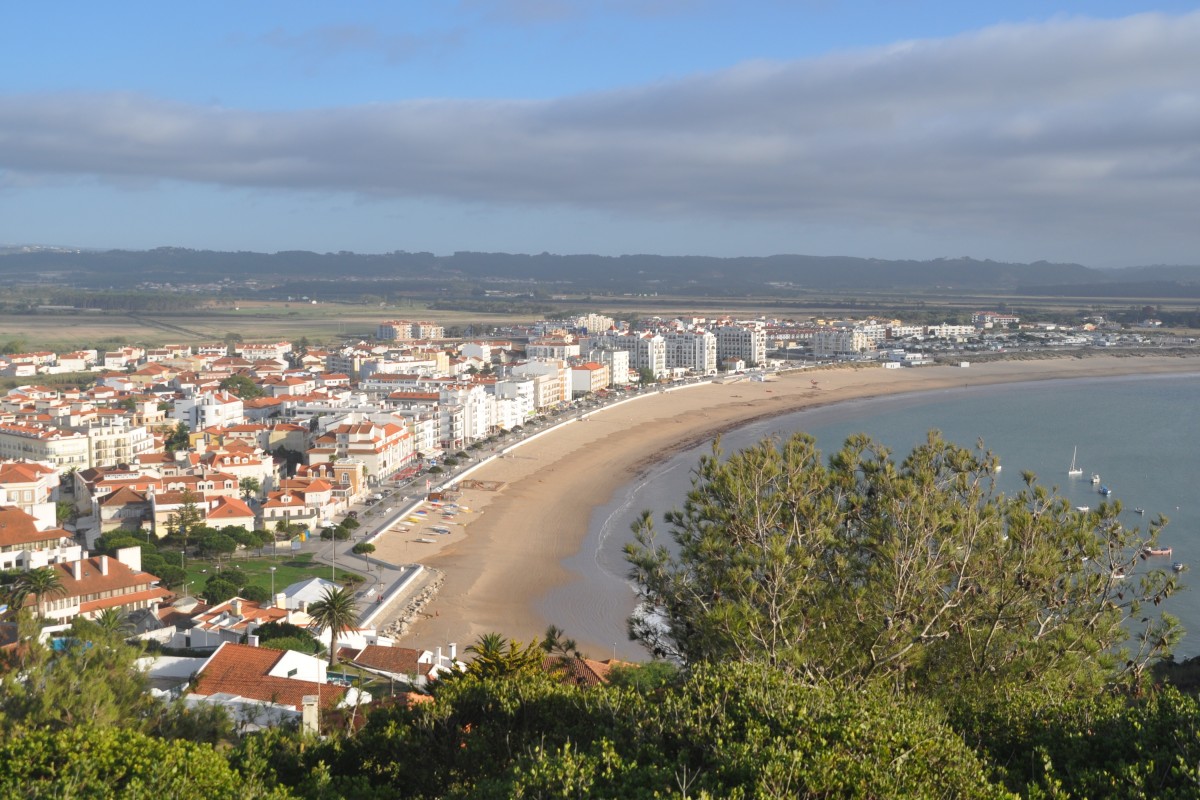 SO MARTINHO DO PORTO (Concelho de Alcobaa), 18.09.2013, Blick auf Bucht und Strand