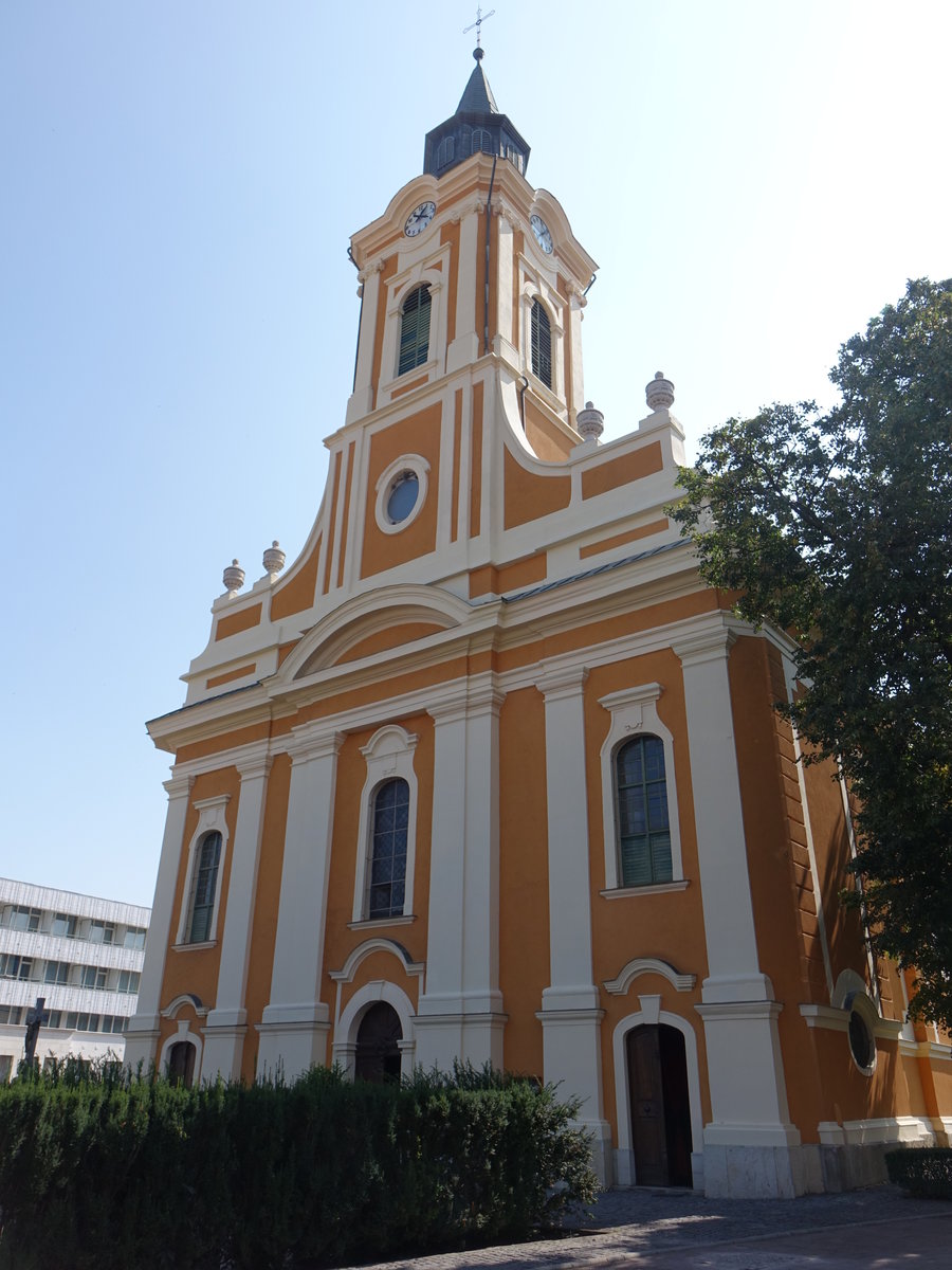 Storaljajhely, barocke katholische St. Istvan Kirche, erbaut bis 1792 (06.09.2018)