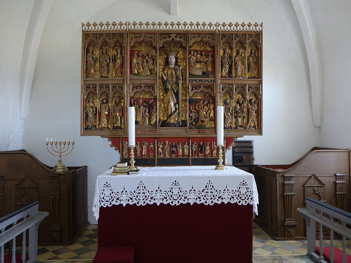 Snder Bjerge, gotischer Altar in der evangelischen Kirche (17.07.2021)