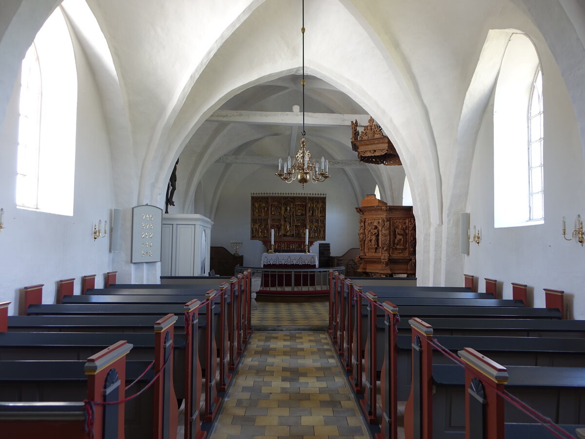 Snder Bjerge, Innenraum der evangelischen Kirche (17.07.2021)
