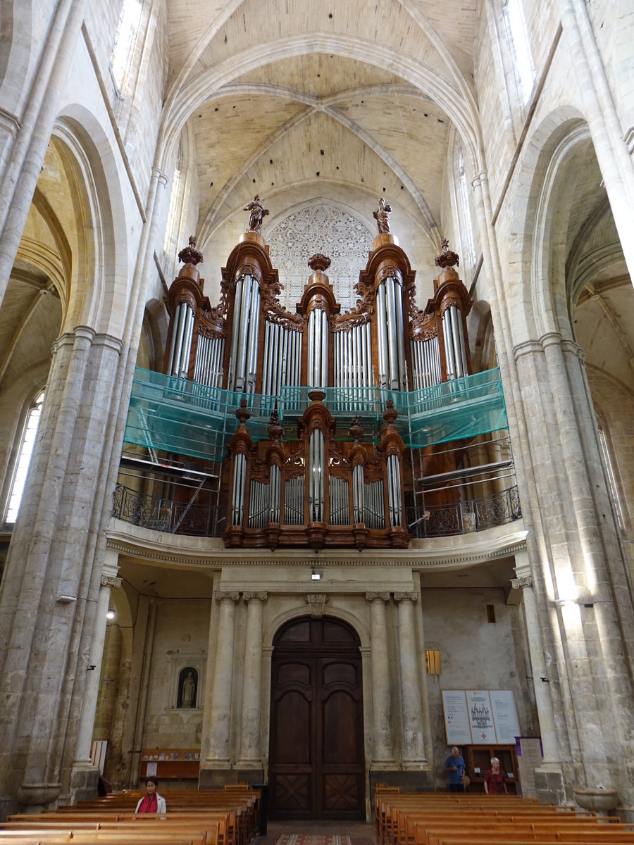 Saint-Maximin-la-Sainte-Baume, Orgel von 1772 in der Basilika St. Maria Magdalena (27.09.2017)