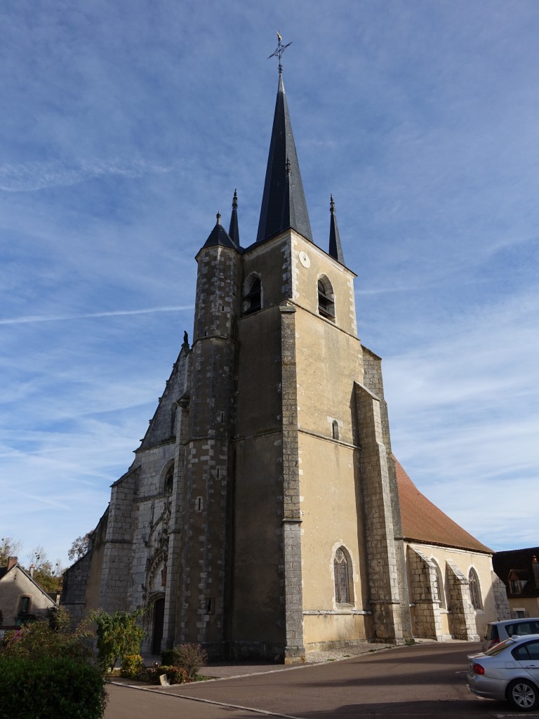 Saint-Prive, Kirche St. Privat, erbaut von 1530 bis 1540 durch Nicolas d`Anjou (29.10.2015)