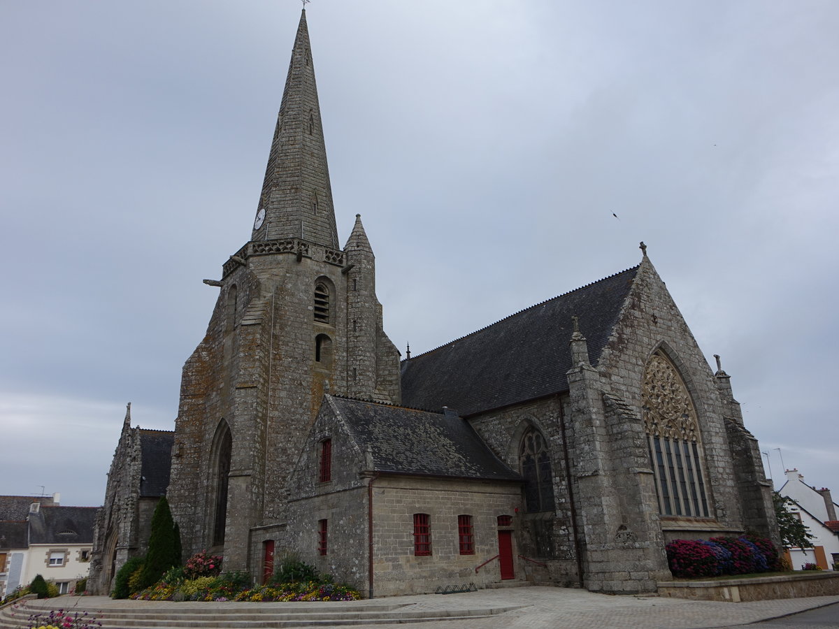 Sainte-Noyale Pontivy, Dorfkirche St. Noyale, erbaut bis 1420 (11.07.2017) 
