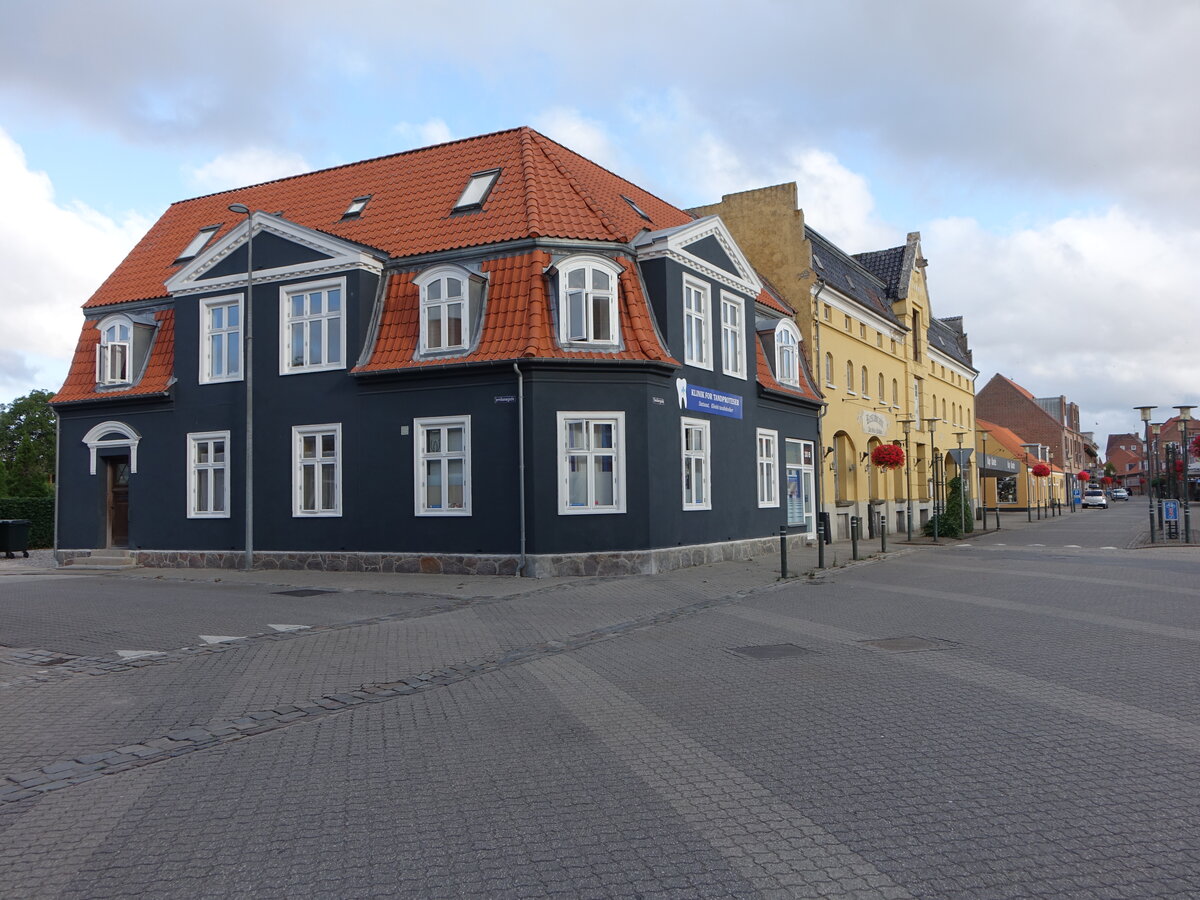 Sakskobing, Huser in der Jernbanegade Strae (18.07.2021)