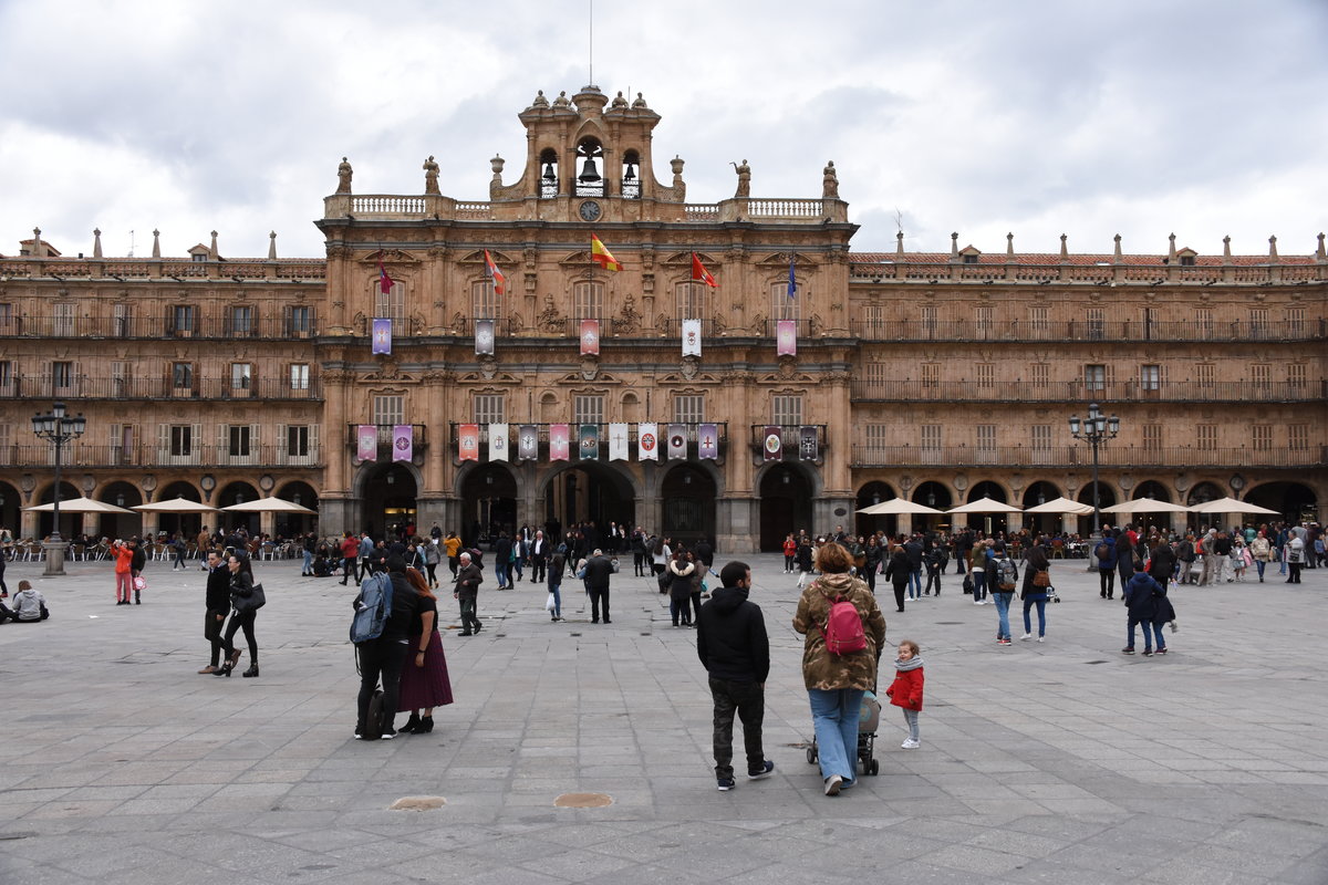 SALAMANCA (Provincia de Salamanca), 18.04.2019, auf der Plaza Mayor