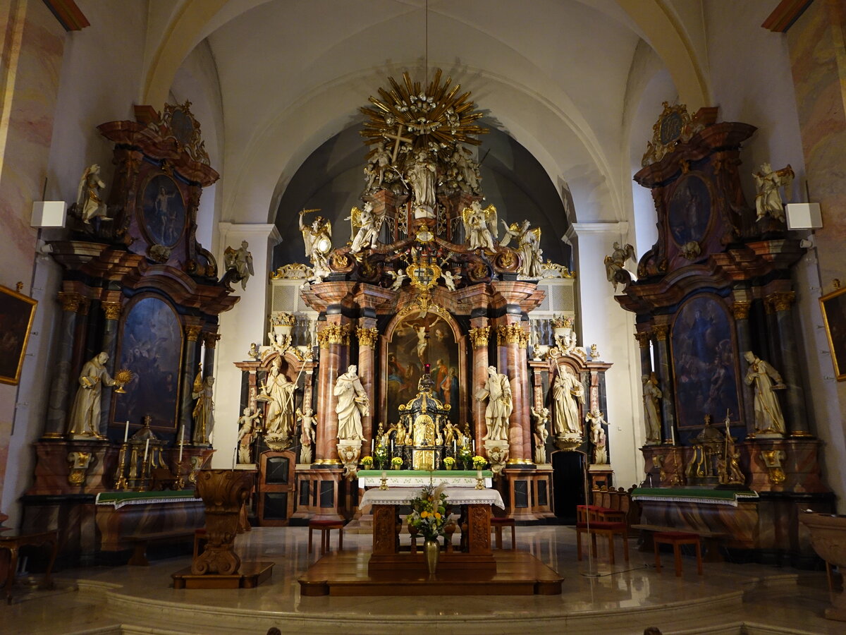 Salmnster, barocker Hochaltar in der St. Peter und Paul Kirche (30.10.2021)