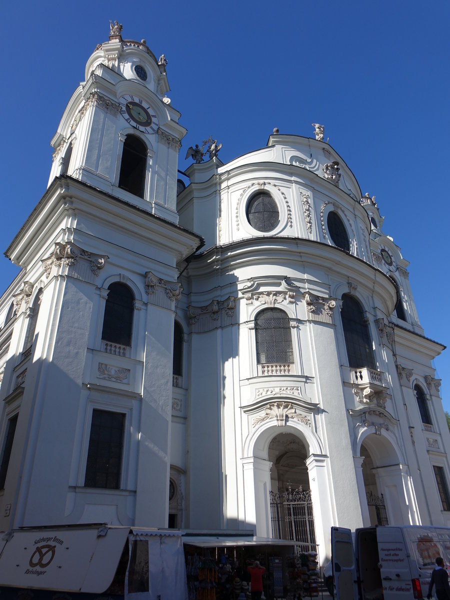 Salzburg, Kollegienkirche am Universittsplatz, erbaut bis 1707 durch Johann Bernhard Fischer von Erlach (19.04.2019)