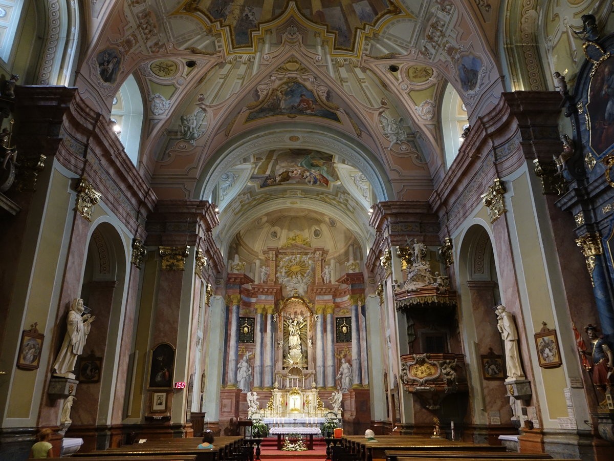 Samorin / Sommerein, barocker Innenraum der Paulinerkirche St. Maria (28.08.2019)