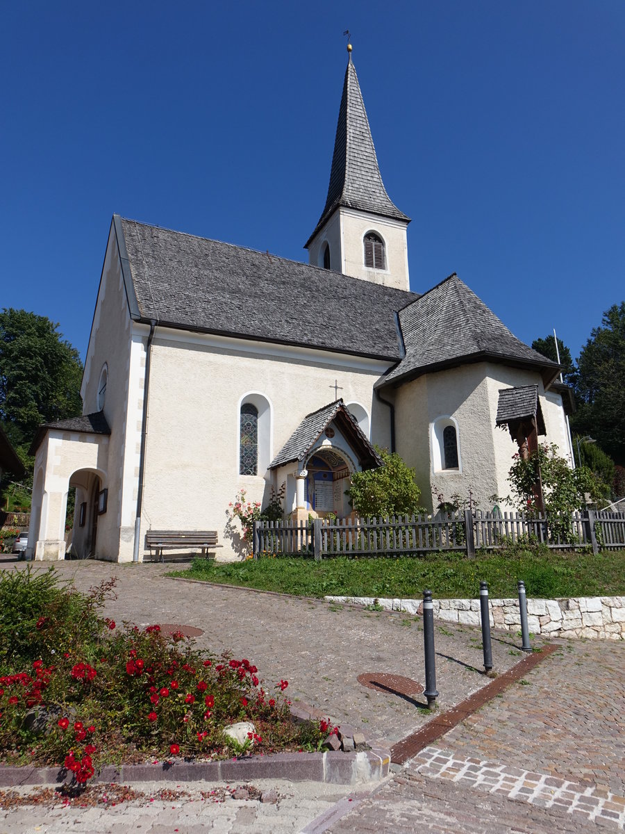 San Felice, Pfarrkirche St. Felix, erbaut bis 1742, Kirchturm von 1758 (15.09.2019)
