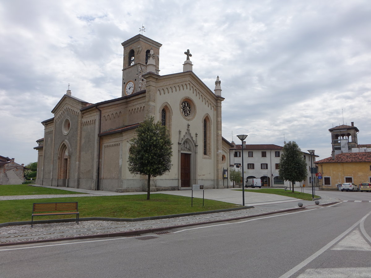 San Giorgio della Richinvelda, San Giorgio Kirche, erbaut von 1260 bis 1350 (06.05.2017)