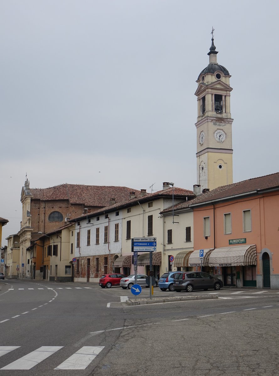 San Giorgio di Lomellina, Pfarrkirche St. Georg, erbaut 1772 (06.10.2018)