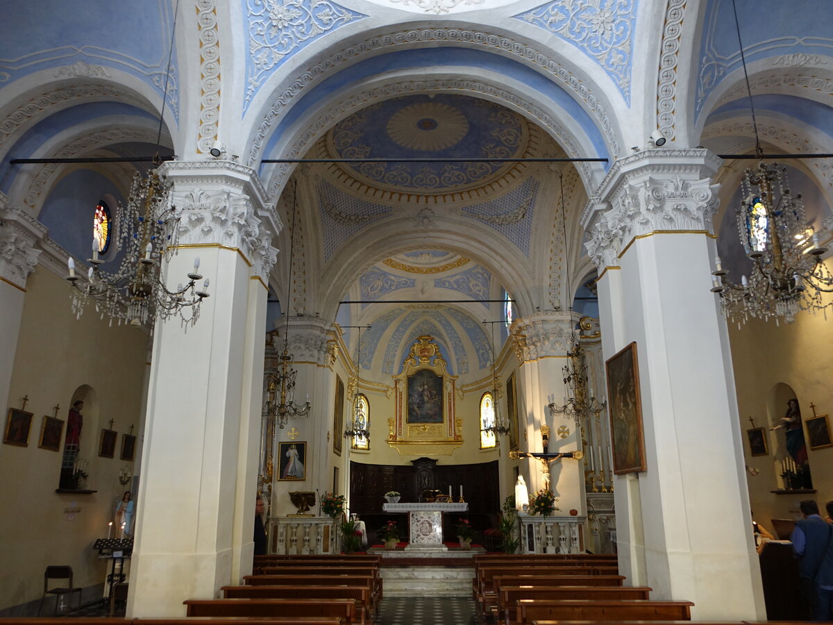 San Lorenzo al Mare, Innenraum der Pfarrkirche St. Maria (03.10.2021)