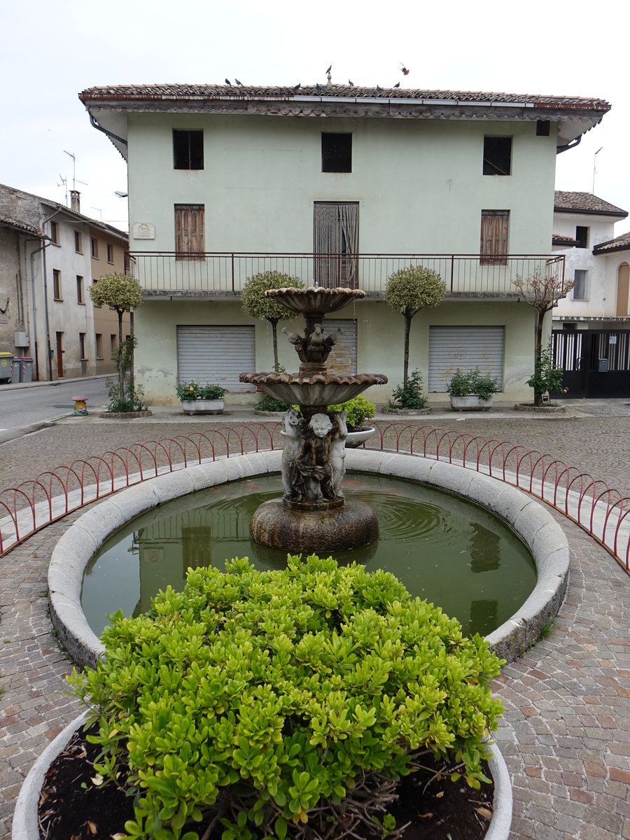 San Marco, schner Brunnen in der Via Domenico Bertoli (06.05.2017)