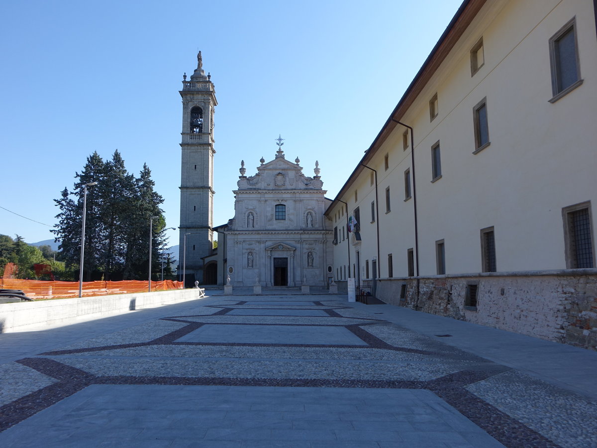 San Paolo d´Argon, Benediktinerklosterkirche St. Paolo Apostolo, erbaut bis 1684 durch Domenico Messi (29.09.2018)