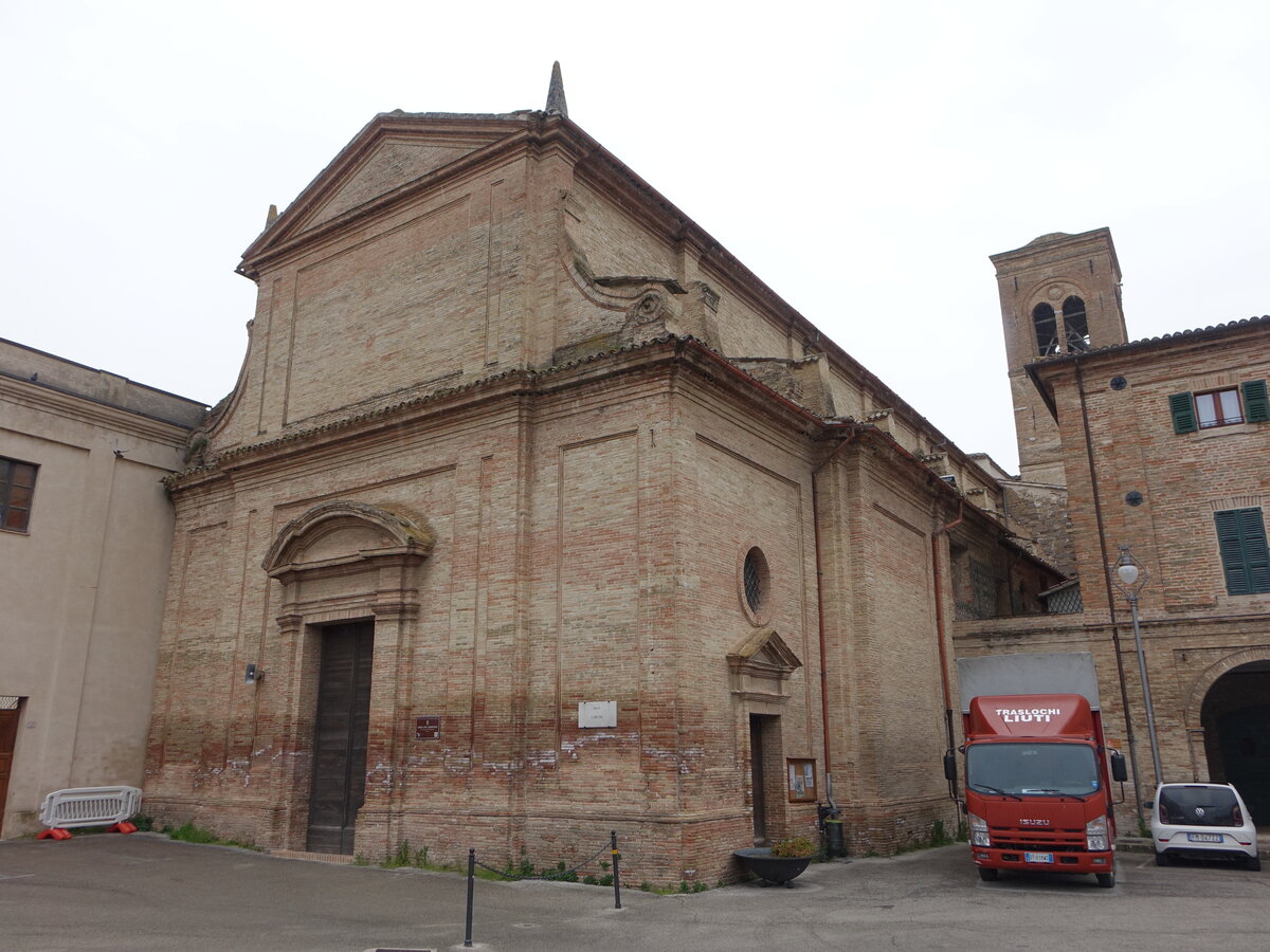 San Severino Marche, Klosterkirche San Domenico, erbaut im 13. Jahrhundert (30.03.2022)