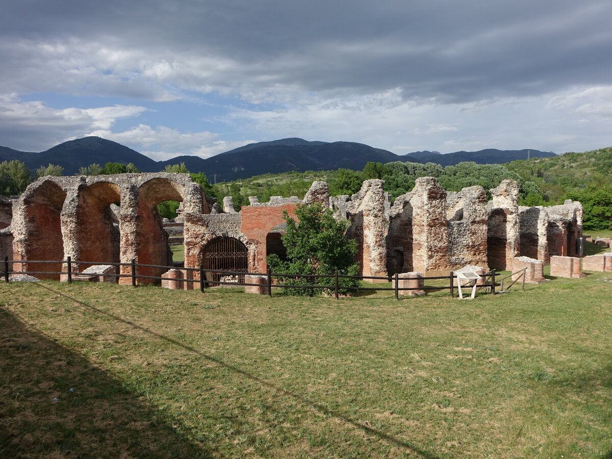 San Vittorio, Amphitheater in der Zona Archeologica Amiternum, 1. Jahrhundert (25.05.2022)
