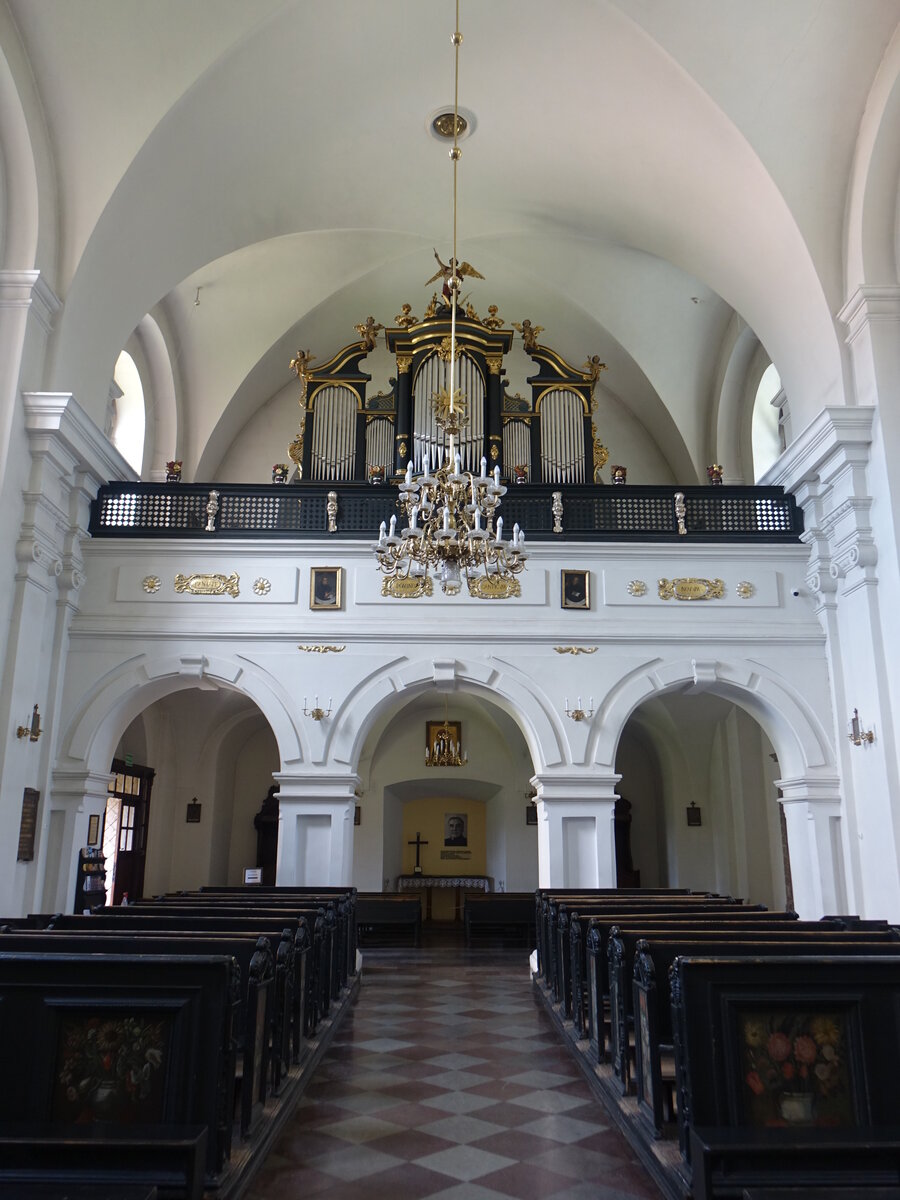 Sandomierz, Orgelempore in der Benediktinerkirche St. Michael (18.06.2021)