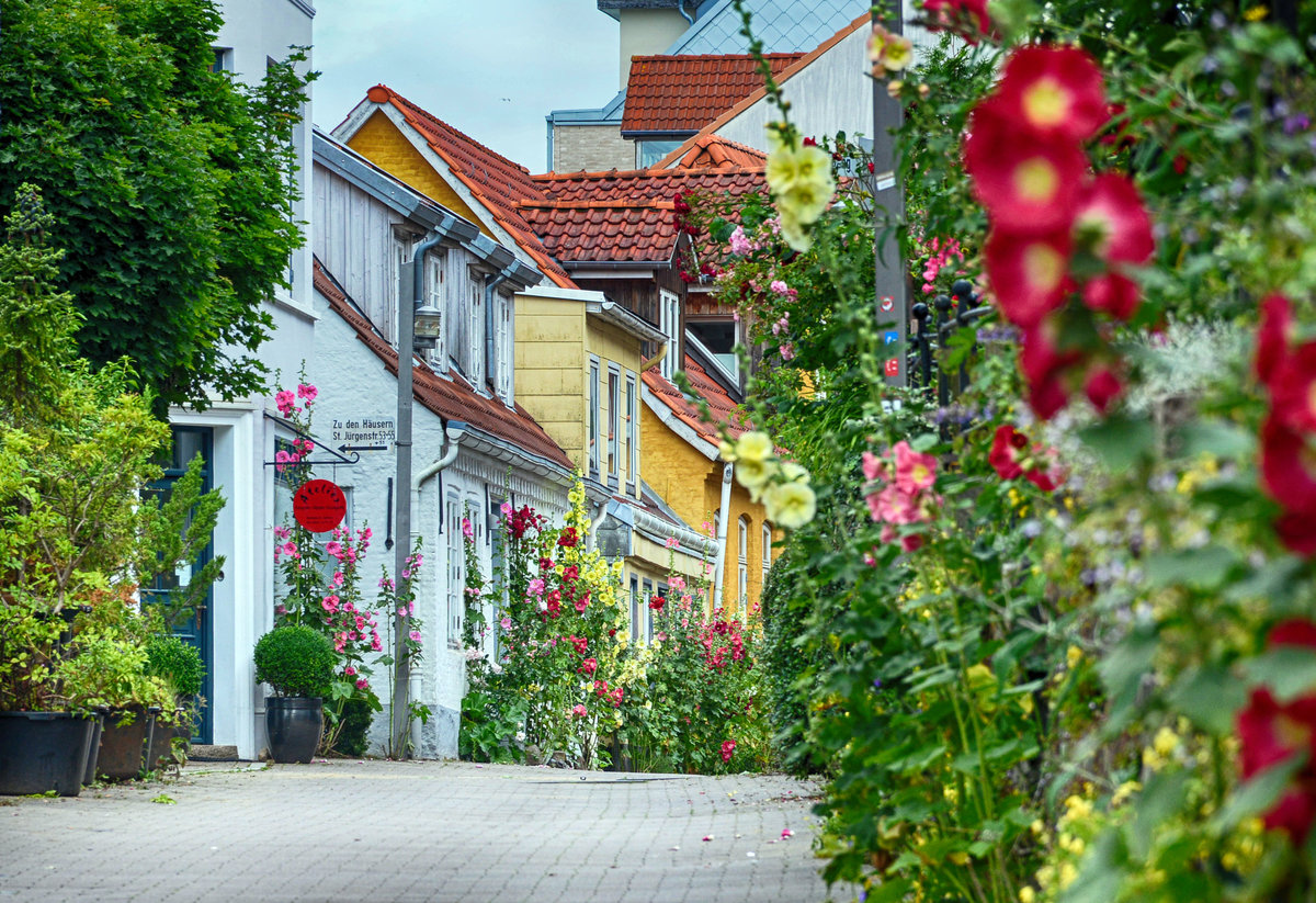 Sankt-Jrgen-Strae im Flensburger Ortsteil Jrgensby. Aufnahme: 18. Juli 2020.