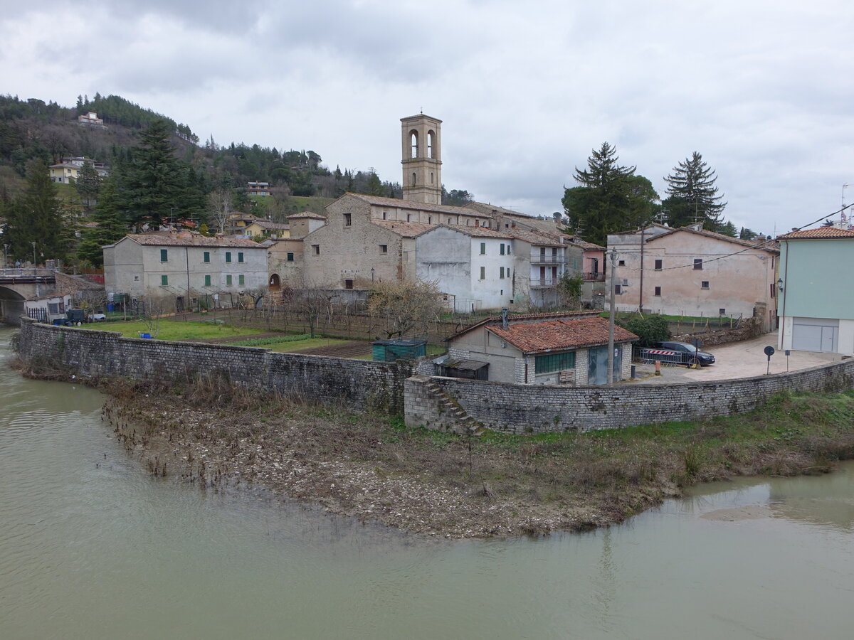 Sant Angelo in Vado, Pfarrkirche St. Maria Extra Muros an der Via Fiume (01.04.2022)