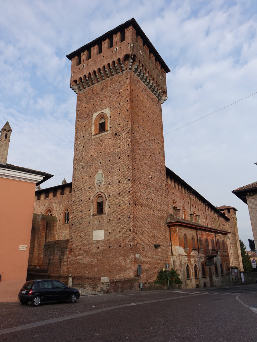 Sant’Angelo Lodigiano, Torre Maestra des Castello Bolognini, erbaut im 13. Jahrhundert (01.10.2018)