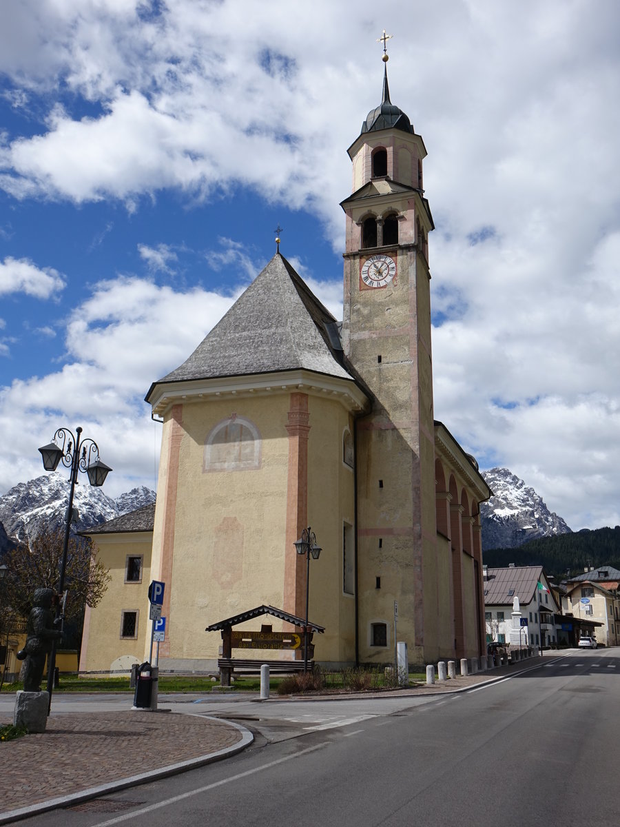 Sappada, Pfarrkirche St. Margherita, erbaut ab 1779 durch Tommaso Lienz (07.05.2017)