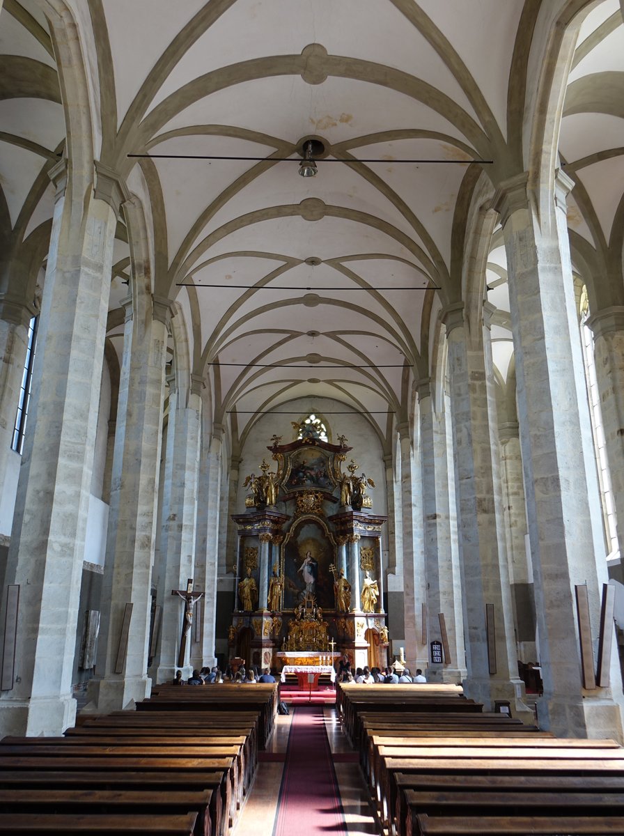Sarospatak gotischer Innenraum der Burgkirche St. Johannes (06.09.2018)