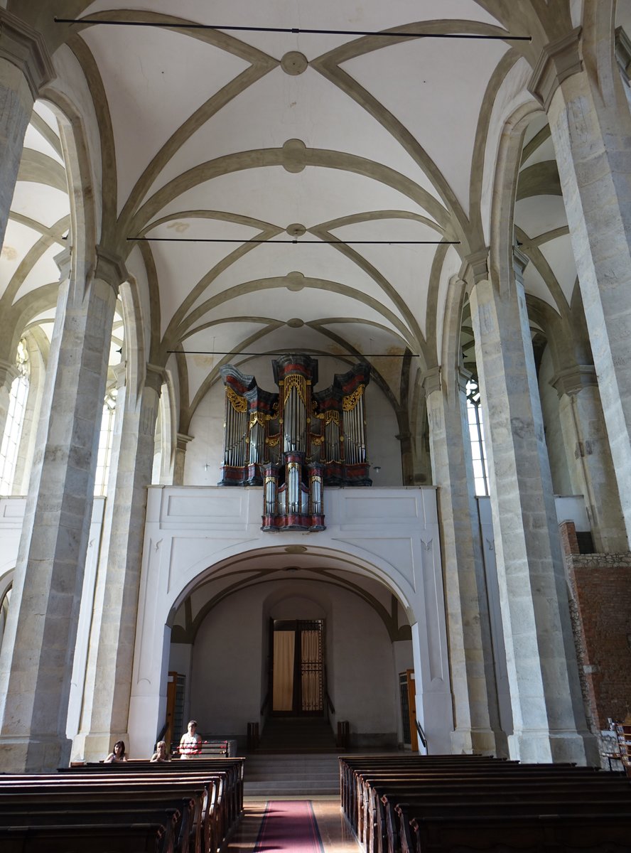 Sarospatak, Orgelempore in der Burgkirche St. Johannes (06.09.2018)