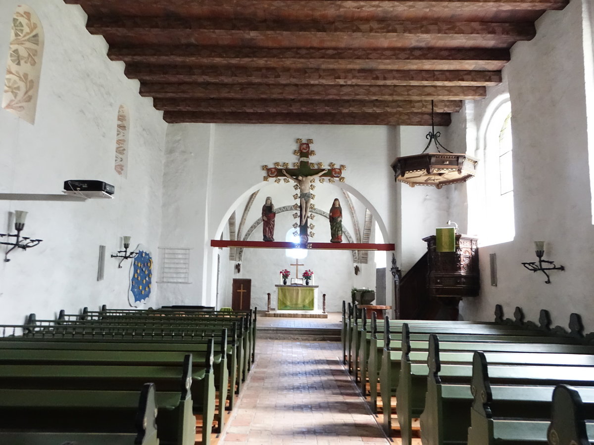 Satrup, Innenraum der evangelischen St. Laurentius Kirche (25.09.2020)