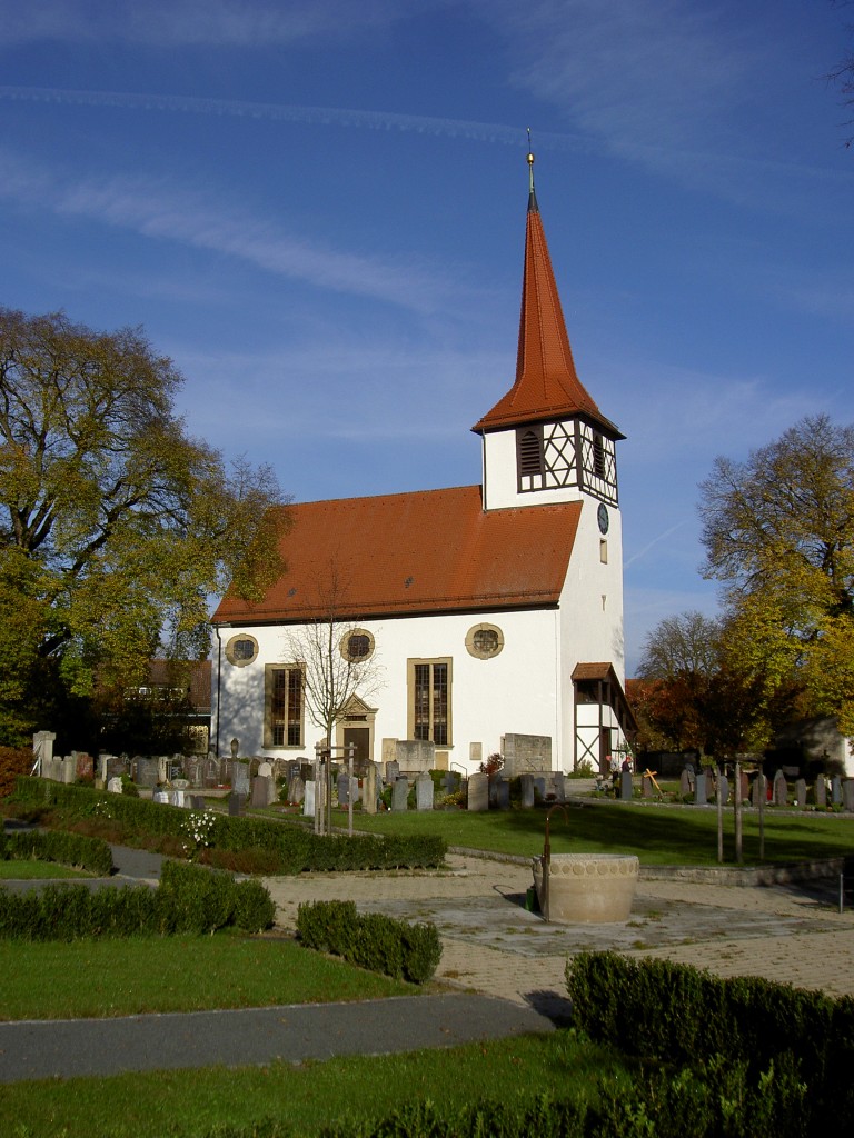 Satteldorf, St. Nikolaus Kirche, erstmals erwhnt 1285 (03.11.2014)