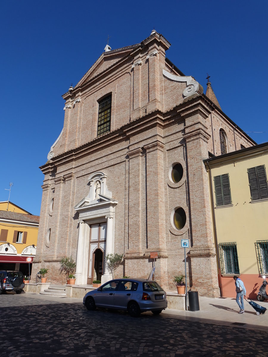 Savignano sul Rubicone, Pfarrkirche St. Lucia, erbaut bis 1730 durch Theodoli (21.09.2019)