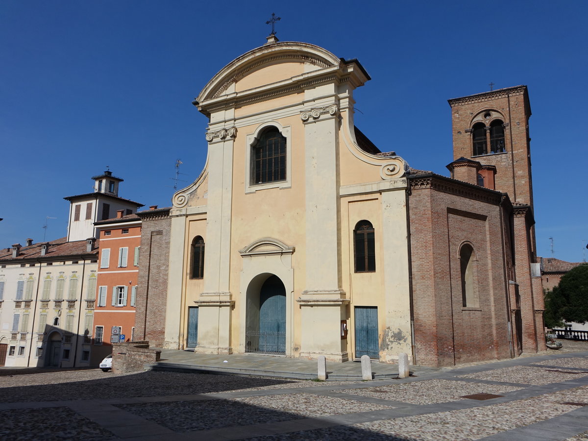 Scandiano, Pfarrkirche Beata Vergine della Nativita, erbaut im 15. Jahrhundert (21.09.2019)