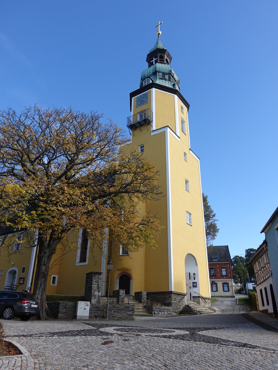 Scheibenberg, evangelische St. Johannis Kirche, erbaut ab 1559 (04.10.2020)