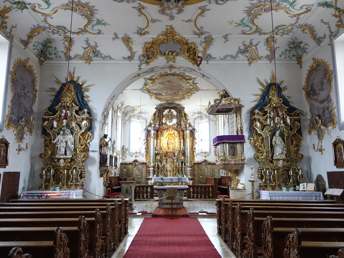 Scheuer, barocke Ausstattung von 1722 in der Wallfahrtskirche St. Maria (28.02.2017)