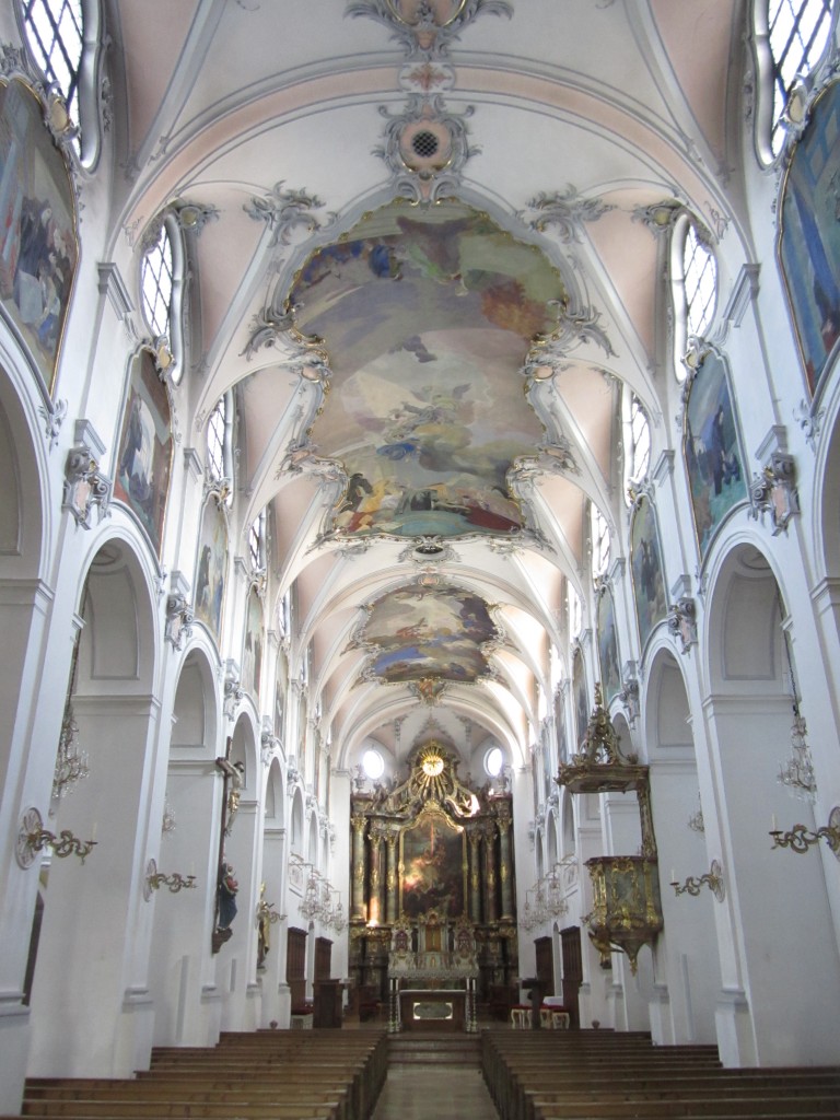 Scheyern, Langschiff der Klosterkirche Maria Himmelfahrt, Sptrokoko (14.03.2014)