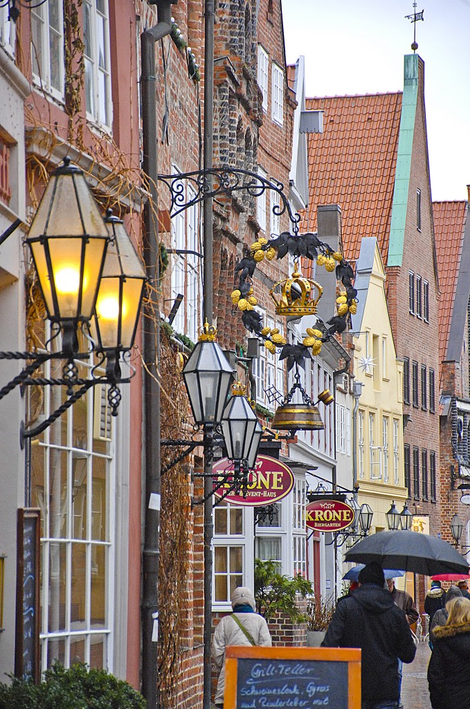 Schilder in der Heiligengeiststrae in Lneburg. 30. Januar 2016.