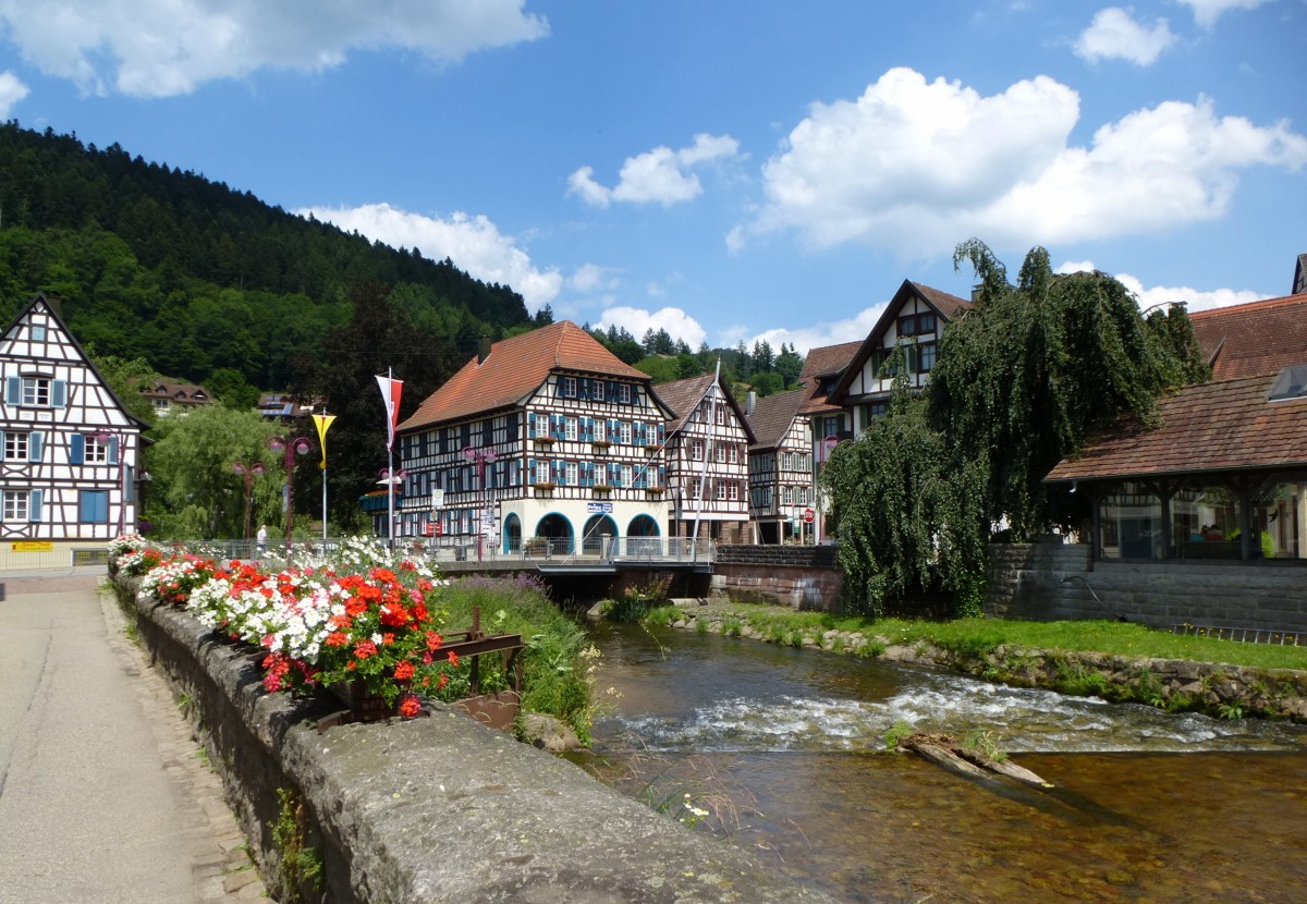 Schiltach, Blick ber die Schiltach, Juni 2013