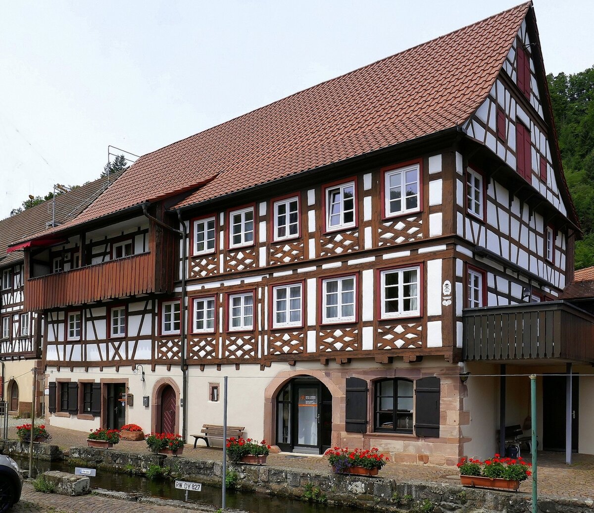Schiltach, das Gerberhaus von 1674, Juli 2025
