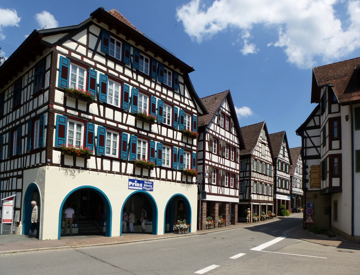 Schiltach, schnes Fachwerk in der Hauptstrae, Juni 2013