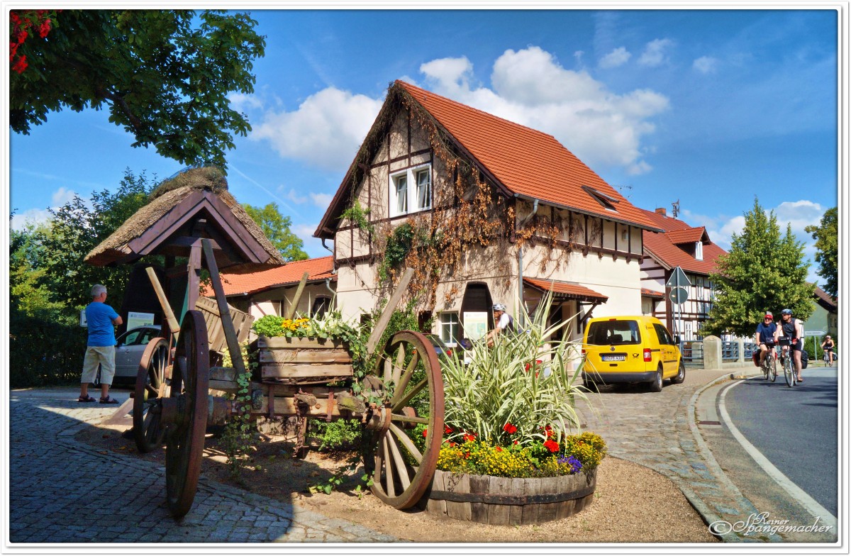 Schlepzig Spreewald. Gasthaus  Zum grnen Strand der Spree  August 2015.