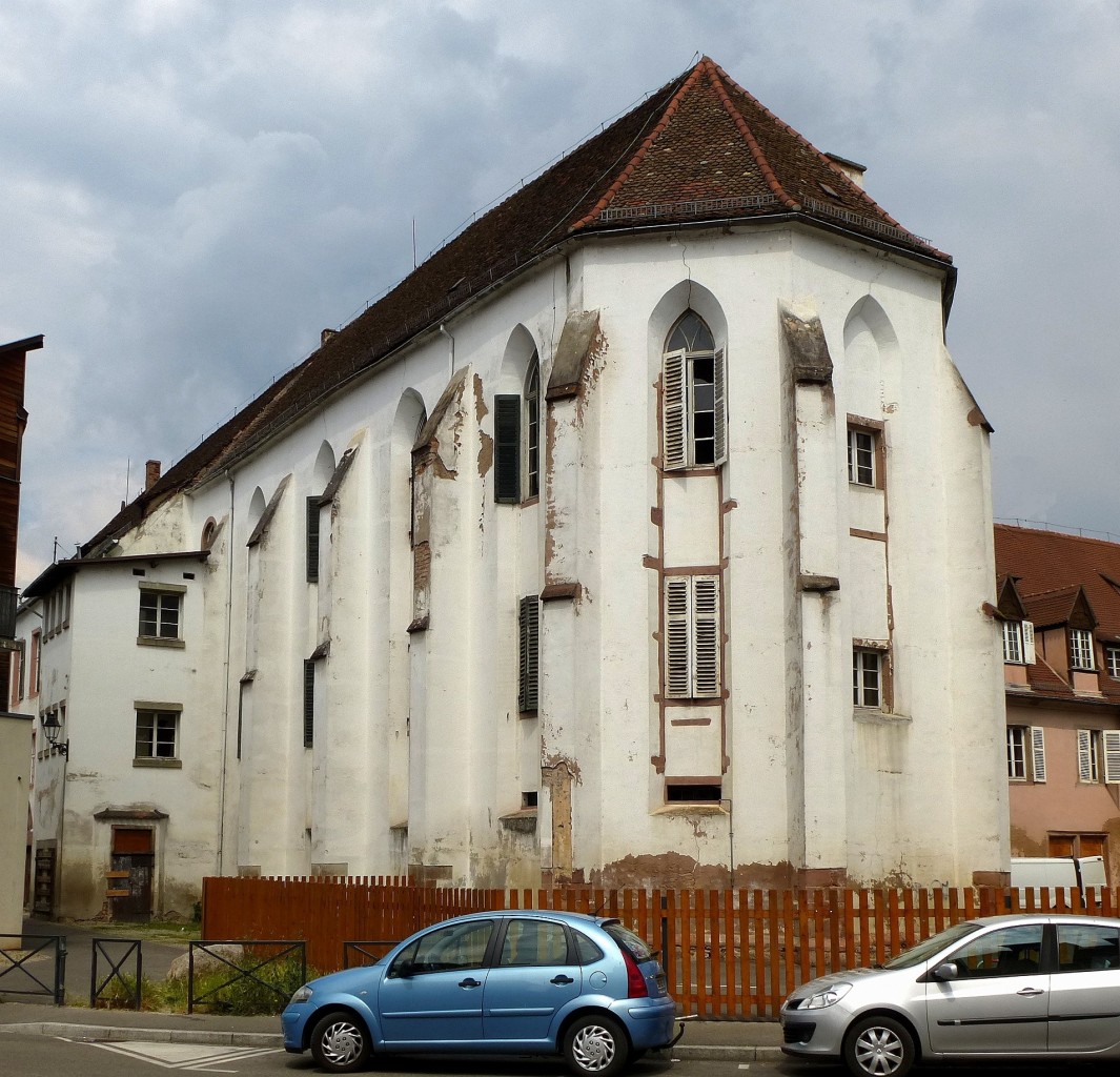 Schlettstadt (Selestat), die Kirche des ehemaligen Dominikanerkosters St.Quirin, Juni 2014