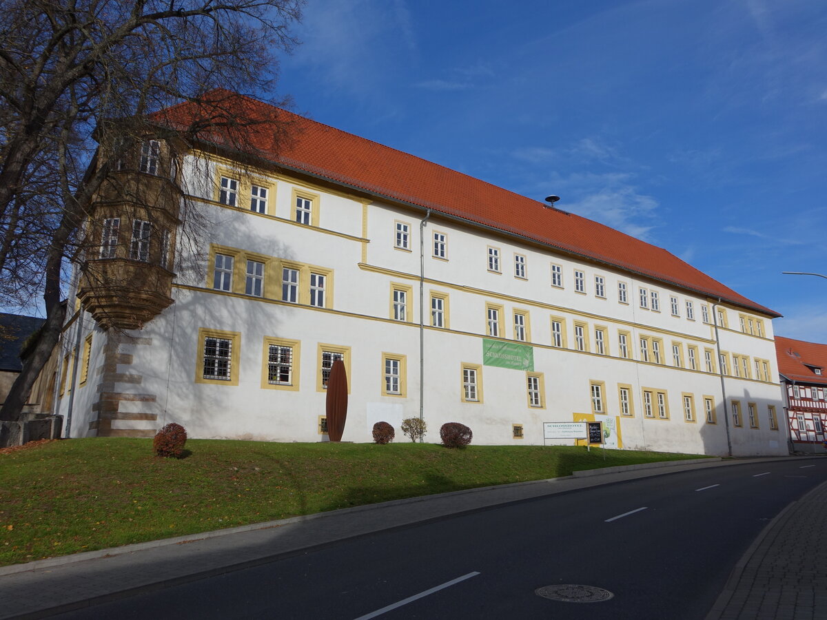 Schloss Behringen, erbaut im 16. Jahrhundert fr die Adelsfamilie von Wangenheim (12.11.2022) 