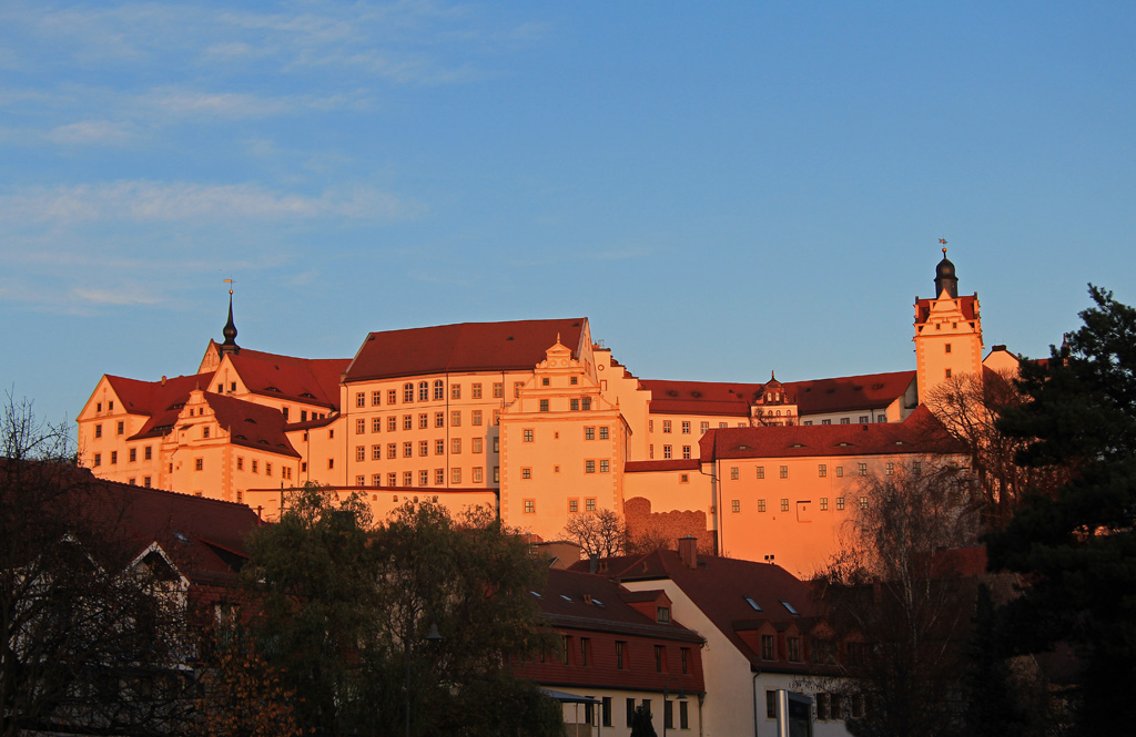 Schlo Colditz in der Abendsonne des 23.11.2014