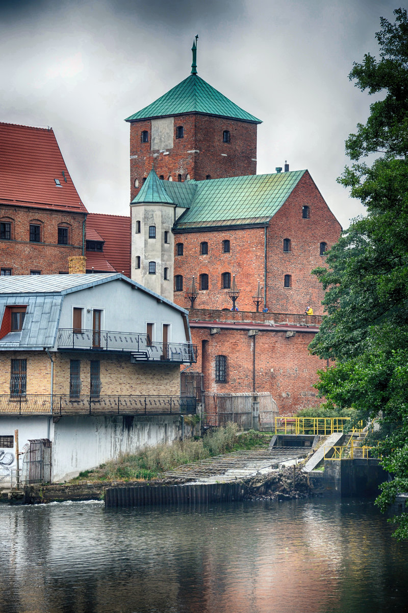 Schloss der Herzge von Pommern (Zamek Książąt Pomorskich) in Darłowo (Rgenwalde) in Hinterpommern. Aufnahme: 22. August 2020.