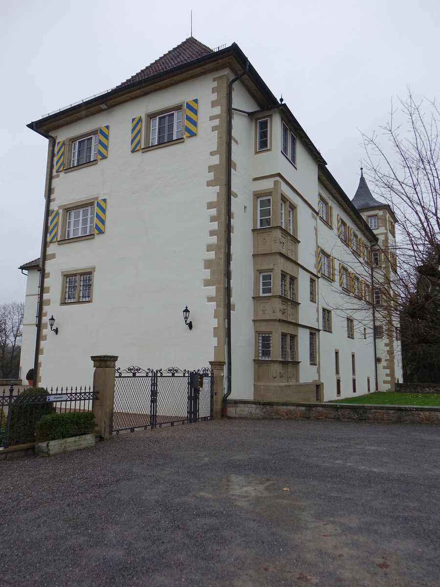 Schloss Neuhaus bei Ehrstdt, erbaut ab 1596, heute im Besitz der Freiherren von Gemmingen (23.12.2018)