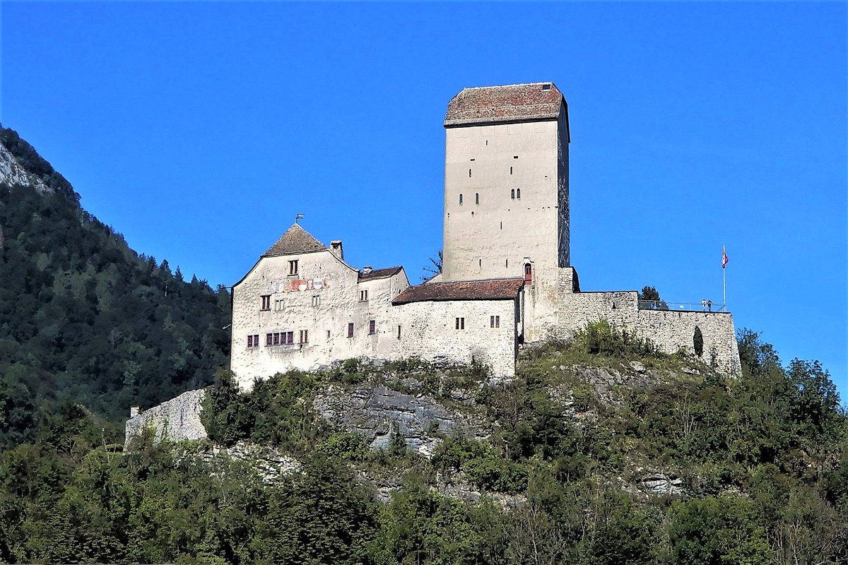 Schloss Sargans, Kanton St. Gallen, mit dem Museum Sarganserland im Schlossturm - 13.09.2019