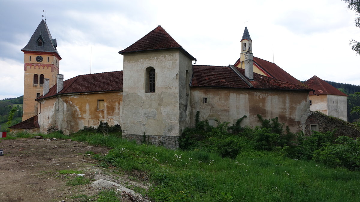 Schloss Vimperk, erbaut bis 1260 fr den Frsten Johann Adolf von Schwarzenberg (25.05.2019)