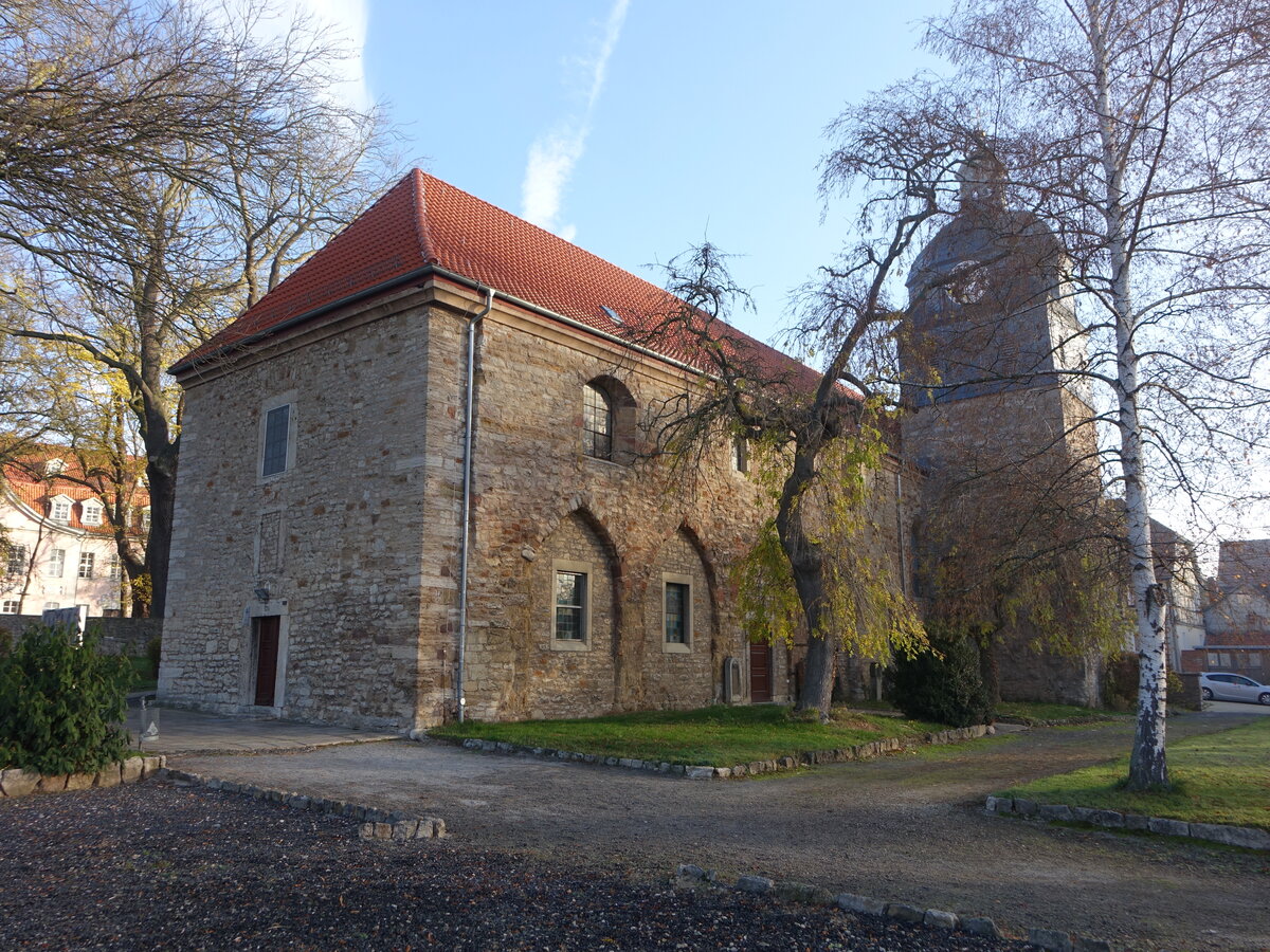 Schlotheim, evangelische St. Servator Kirche, erbaut ab 1547 (13.11.2022)