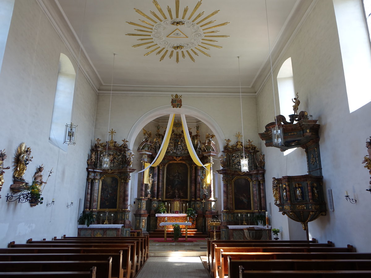 Schmalwasser, barocke Ausstattung in der Maria Himmelfahrt Kirche (08.07.2018)