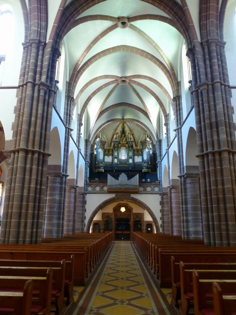 Schnau, Blick zur Orgelempore in der Pfarrkirche, die Orgel stammt von 1907 von der Firma F.W.Schwarz aus berlingen, Aug.2013